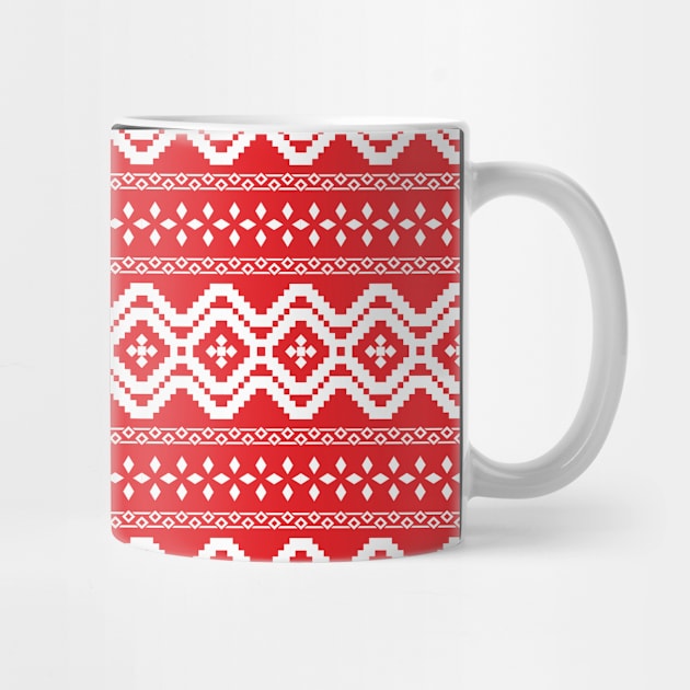 Sweater print,Geometric Christmas background by ilhnklv